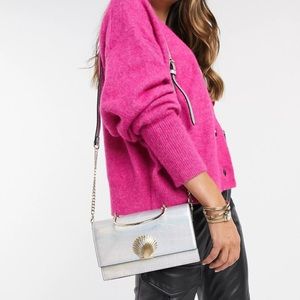 ALDO Dalda handle box bag with seashell trim